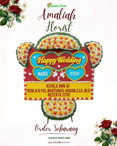 Papan Bunga Pernikahan Talang Akar